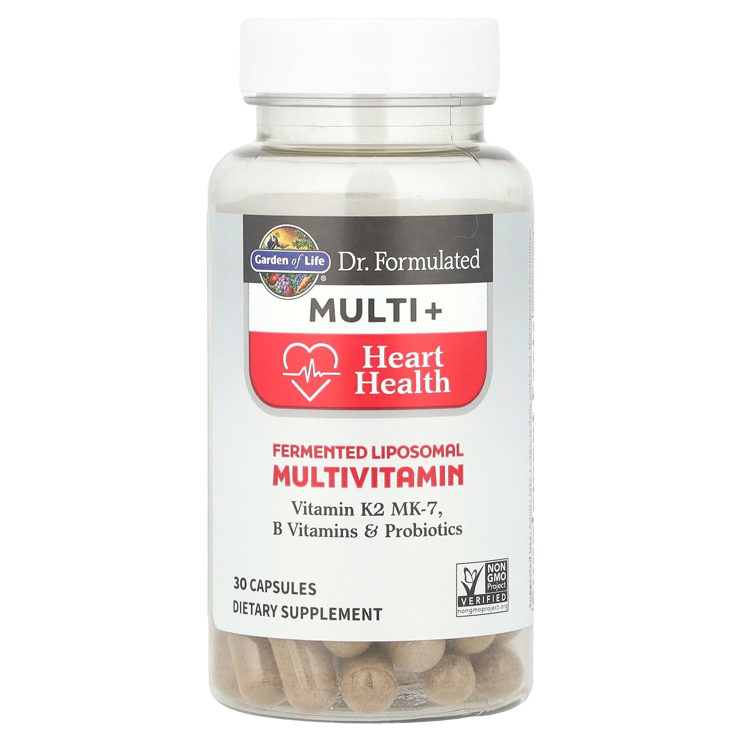 Garden of Life, Dr. Formulated Multi+, Heart Health, 30 Capsules