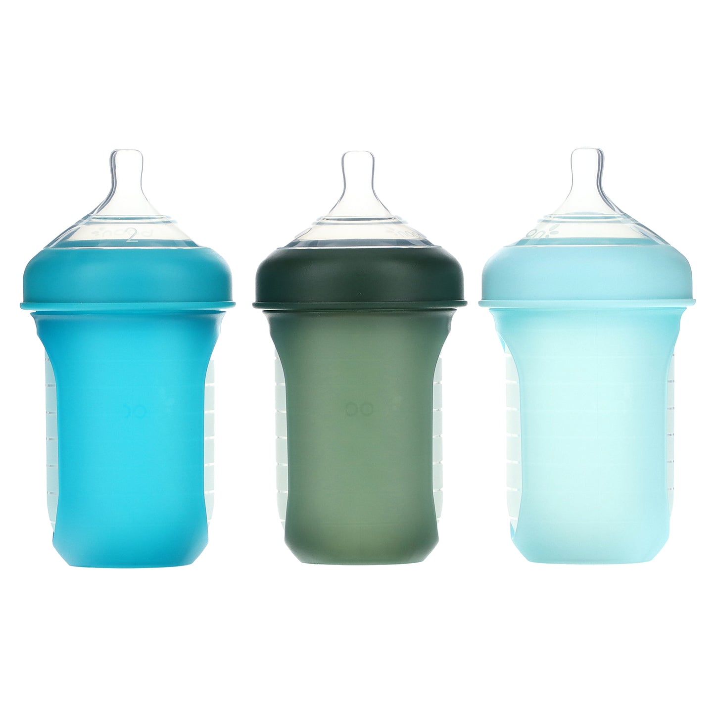 Boon, Nursh, Silicone Pouch Bottle, 3m+, Medium, 3 Bottles, 8 oz (236 ml) Each