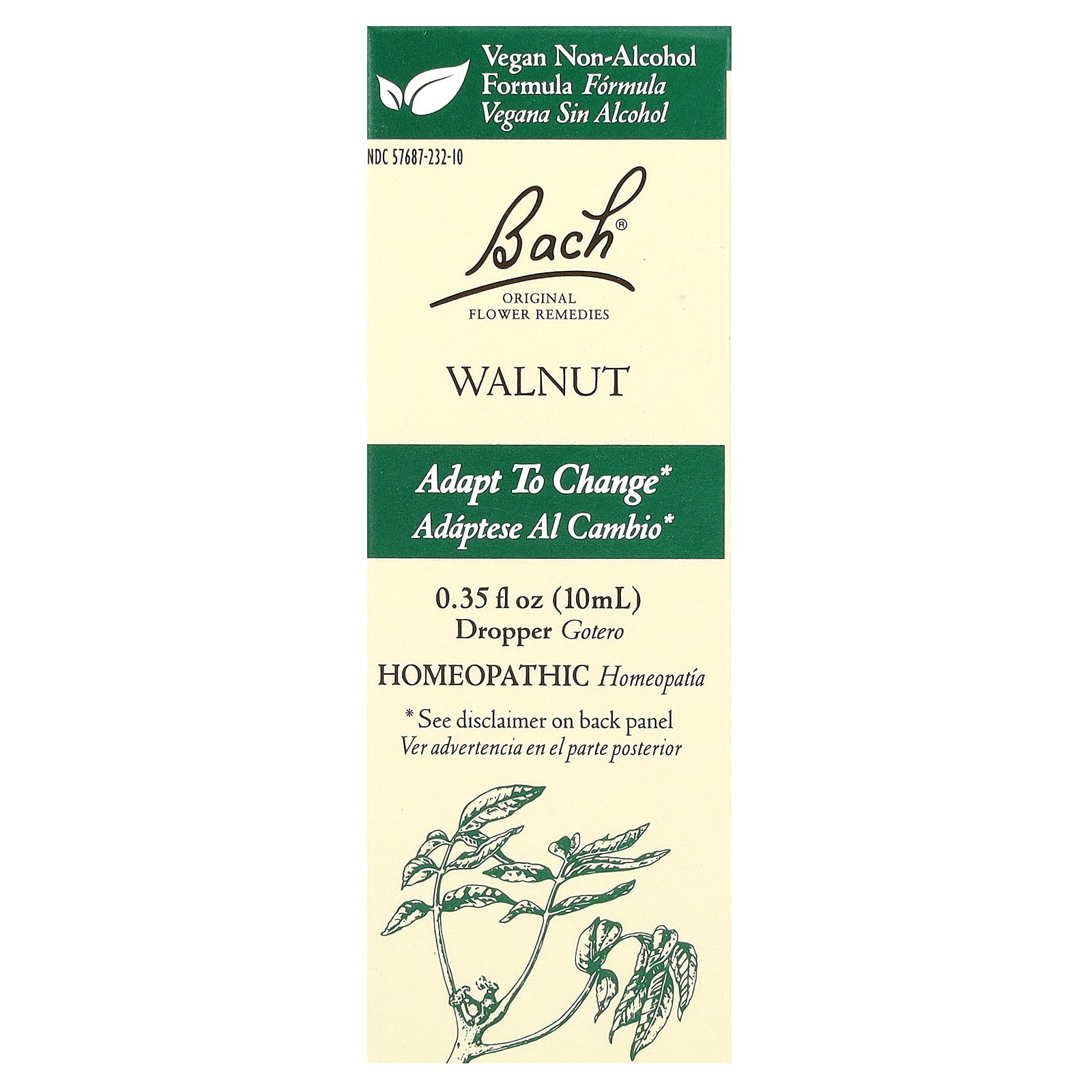 Bach, Original Flower Remedies, Walnut, 0.35 fl oz (10 ml)