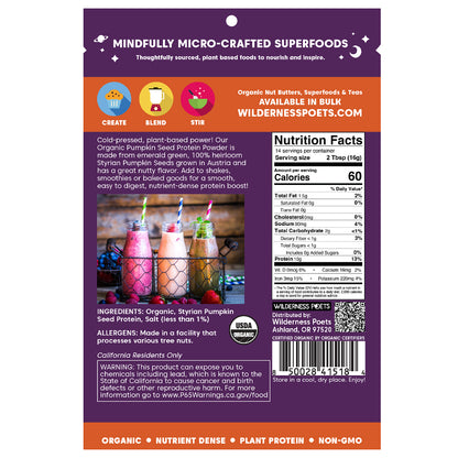 Wilderness Poets, Organic Pumpkin Seed Protein Powder, 8 oz (226 g)