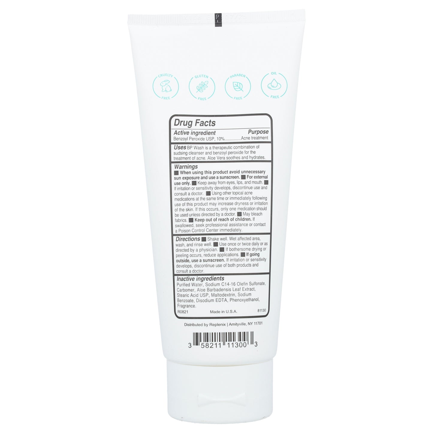 Replenix, Acne Wash + Aloe Vera, 6.7 fl oz (200 ml)