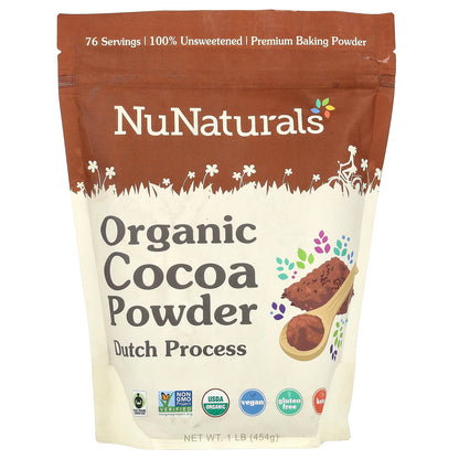 NuNaturals, Organic Cocoa Powder, 1 lb (454 g)