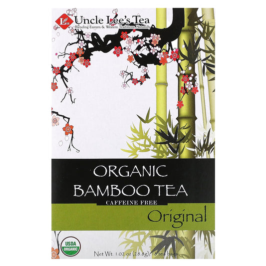 Uncle Lee's Tea, Organic Bamboo Tea, Caffeine Free, Original, 18 Tea Bags, 1.02 oz (28.8 g)