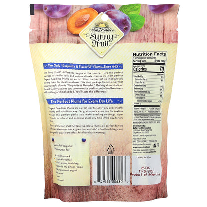 Sunny Fruit, Organic Dried Plums,  5 Portion Packs, 1.06 oz (30 g) Each