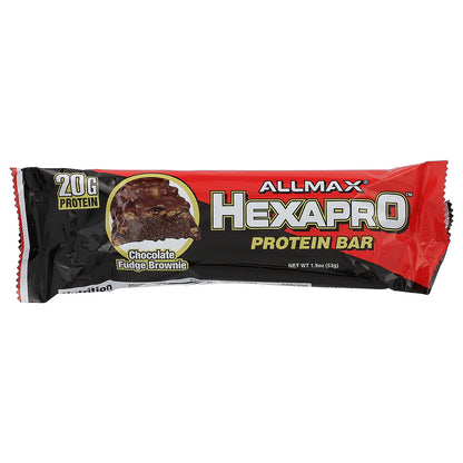 ALLMAX, Hexapro™, Protein Bar, Chocolate Fudge Brownie, 12 Bars, 1.9 oz (53 g) Each