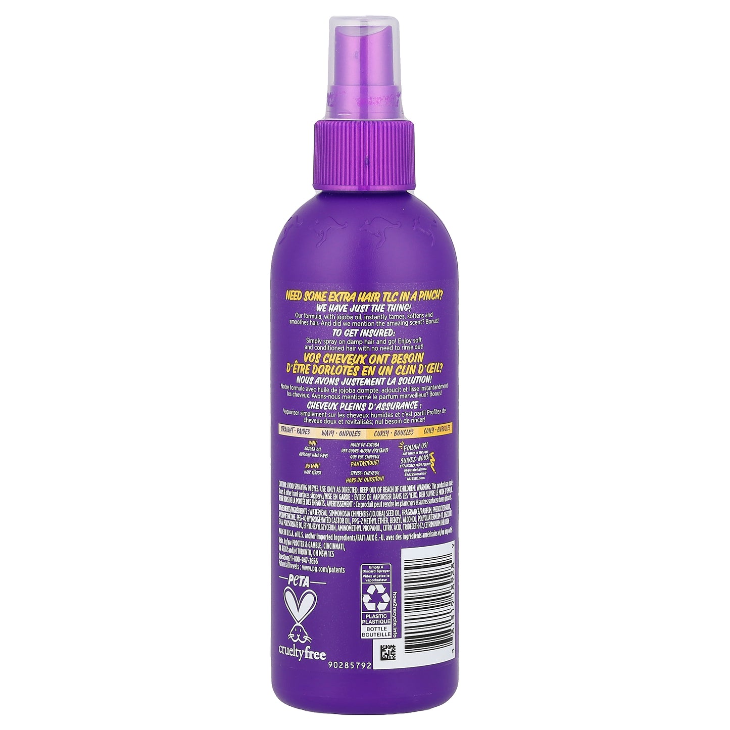 Aussie, Hair Insurance, Leave-In Conditioner with Jojoba Oil, All Hair Types, 8 fl oz (236 ml)