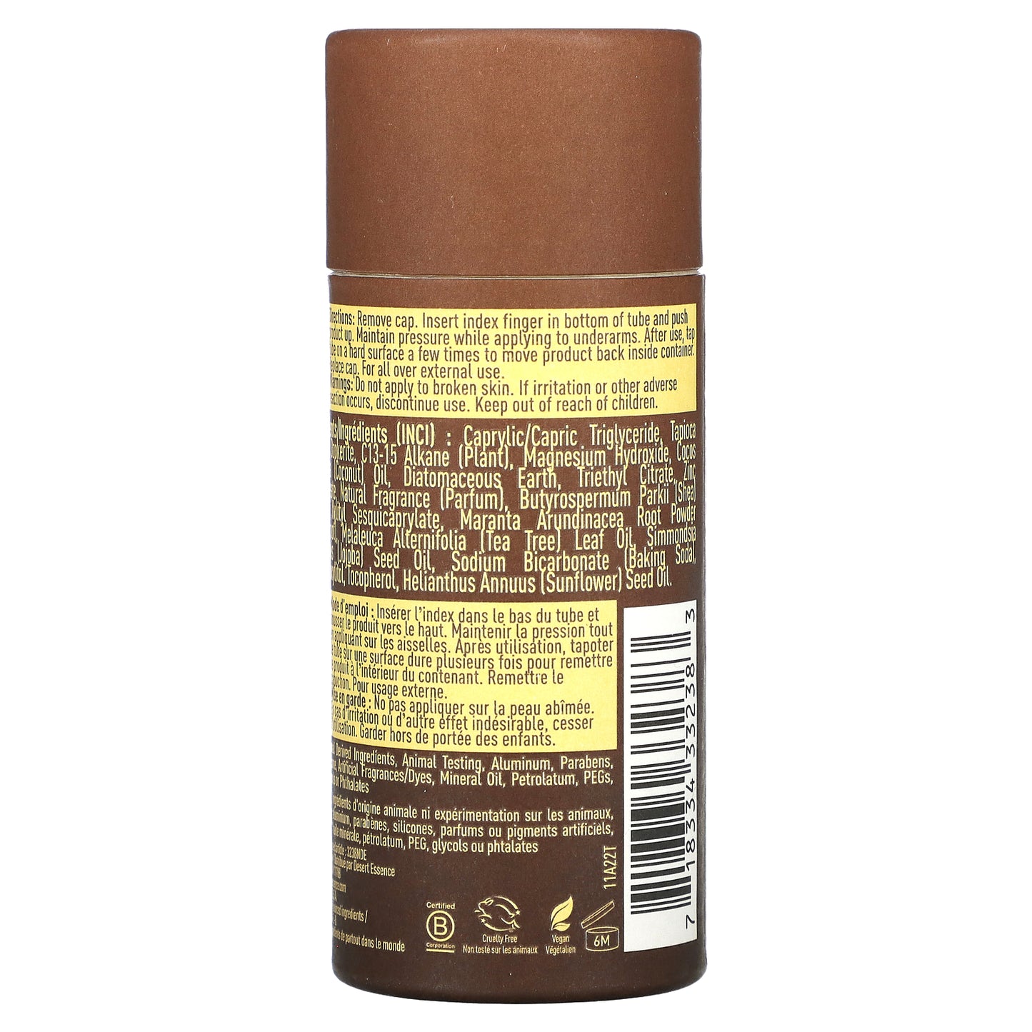 Desert Essence, Deodorant, Coconut , 2.25 oz (63 g)