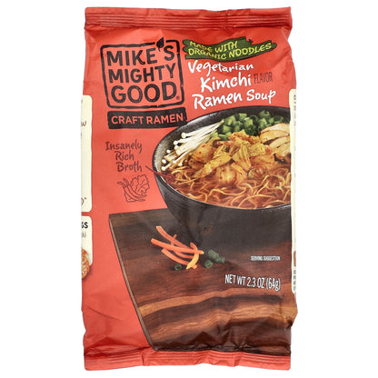 Mike's Mighty Good, Craft Ramen, Vegetarian Kimchi Ramen Soup, 2.3 oz (64 g)