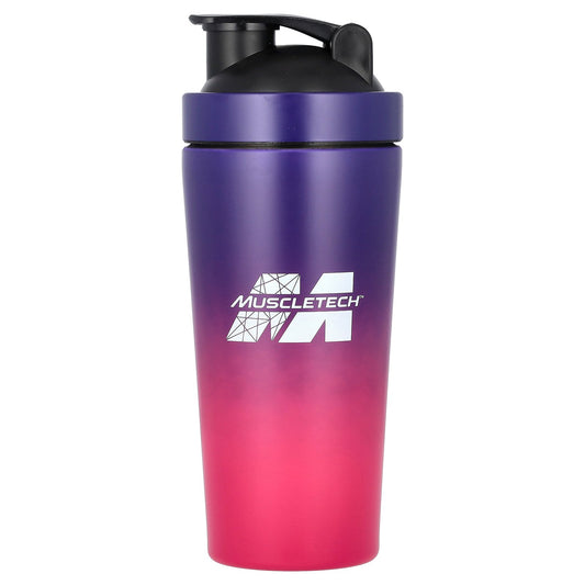 MuscleTech, Shaker Bottle, Stainless Steel, Purple/Pink, 25 oz (739 ml)