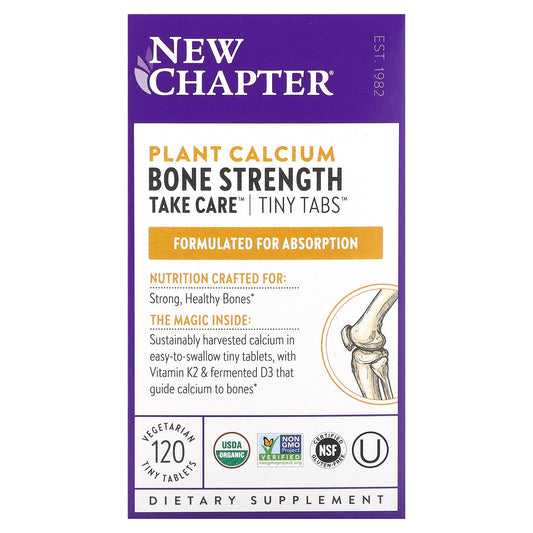 New Chapter, Plant Calcium, Bone Strength Take Care, 120 Vegetarian Tiny Tablets