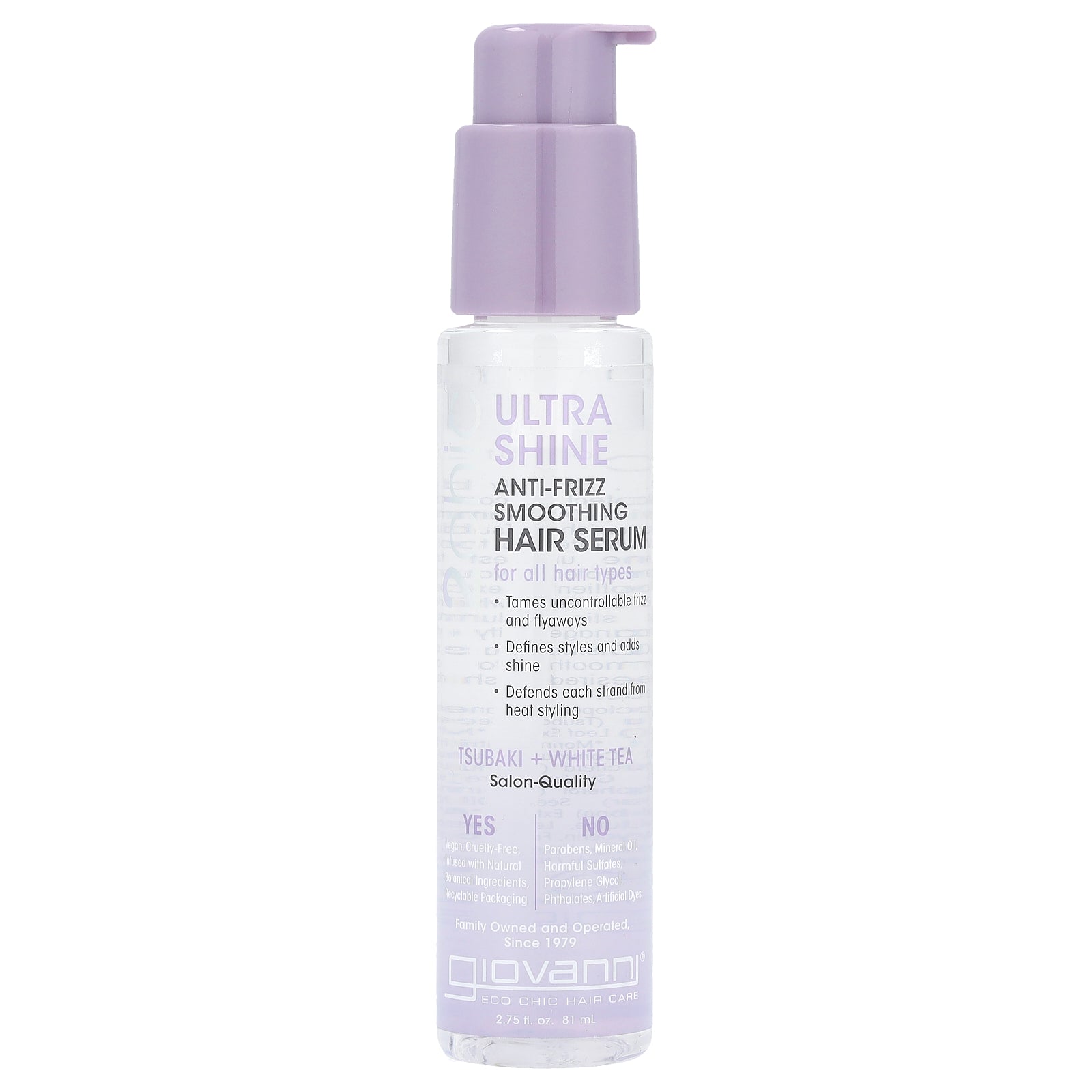 Giovanni, 2Chic, Ulra Shine Anti-Frizz Smoothing Hair Serum, Tsubaki +White Tea, 2.75 fl oz (81 ml)