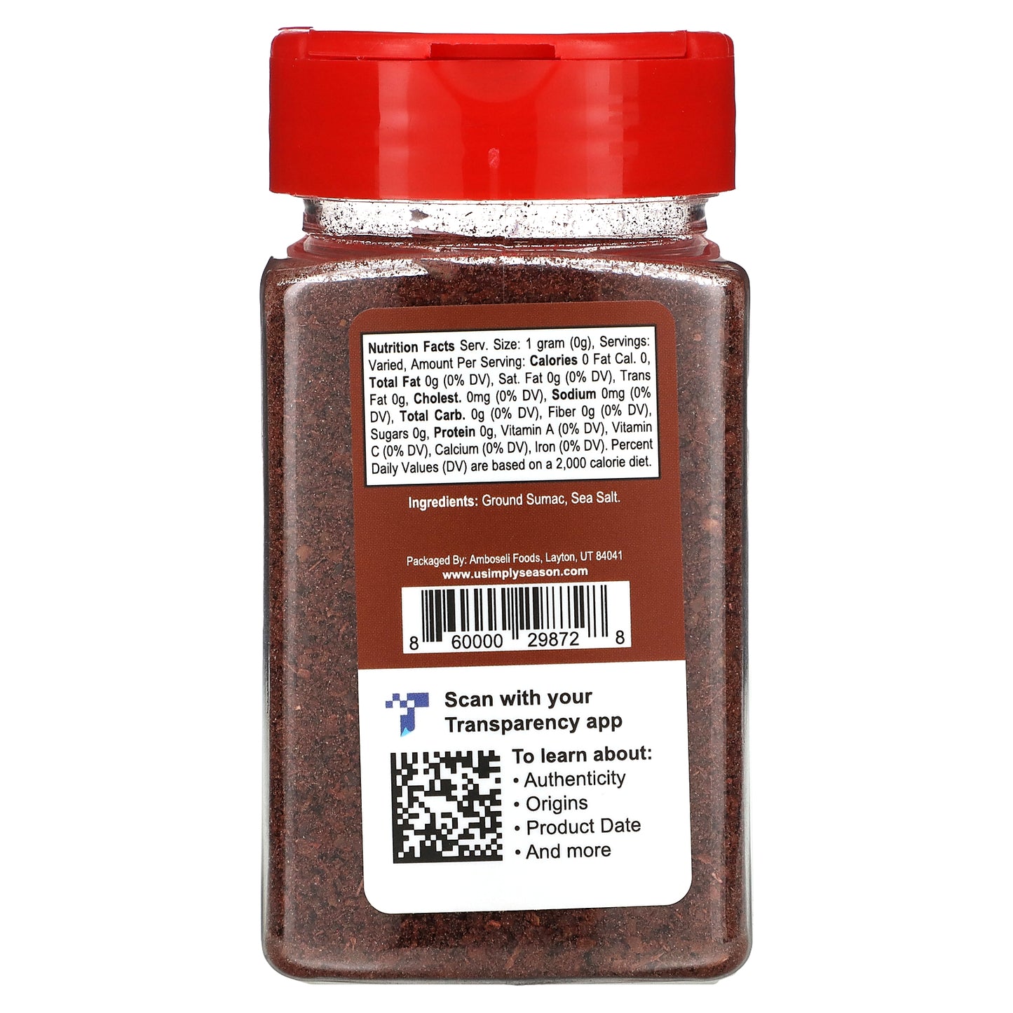 USimplySeason, Ground Sumac, Tangy, 5 oz (141 g)