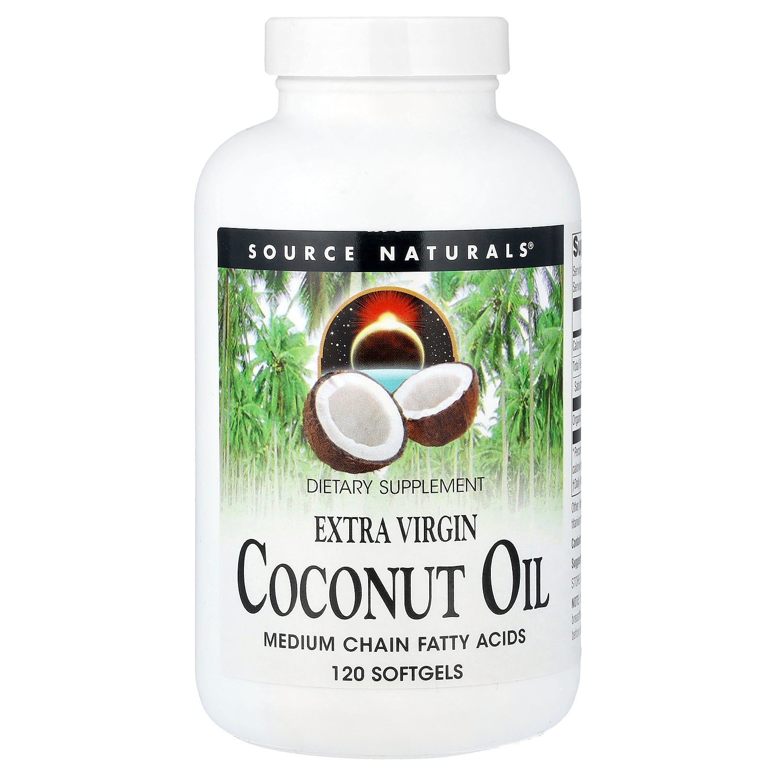 Source Naturals, Extra Virgin Coconut Oil, 120 Softgels