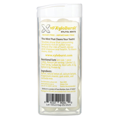 Xyloburst, Xylitol Sweetened Mints, Lemon, 60 Pieces