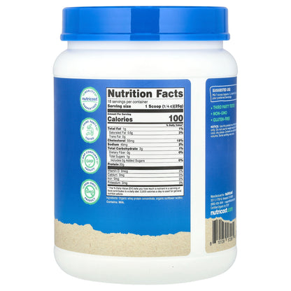 Nutricost, Organic Whey Protein, Unflavored, 1 lb (454 g)