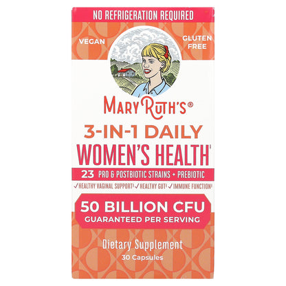 MaryRuth's, 3-in-1 Daily Women's Health , 50 Billion CFU, 30 Capsules
