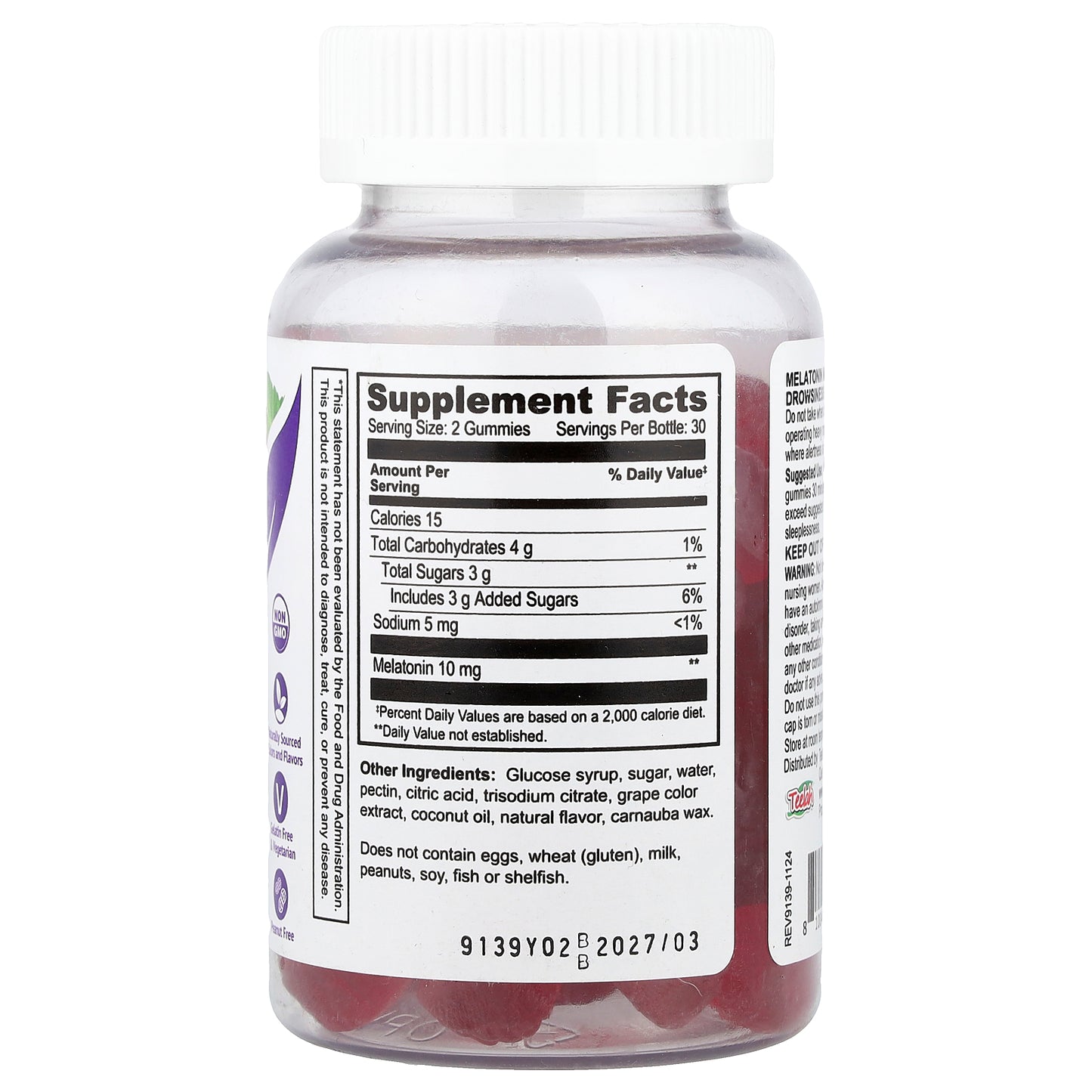 YumVs, Melatonin Gummies, Max Strength, Berry, 60 Gummies (5 mg per Gummy)