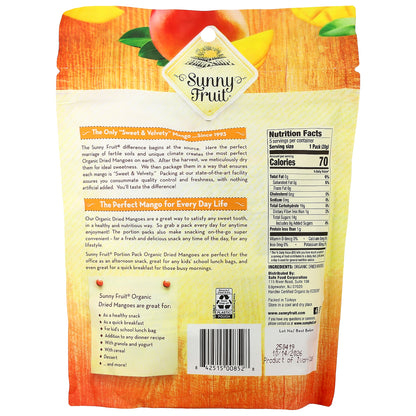 Sunny Fruit, Organic Dried Mangoes, 5 Portion Packs, 0.7 oz (20 g) Each