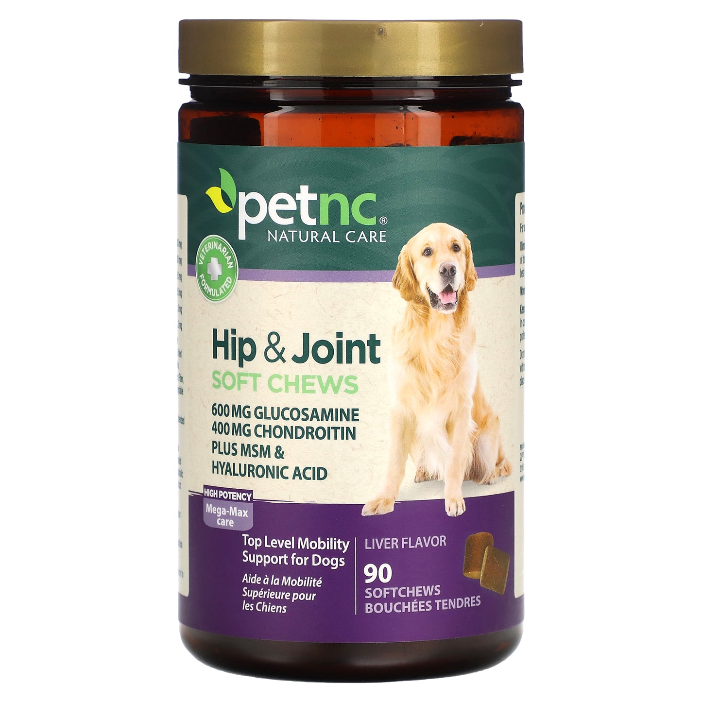 petnc NATURAL CARE, Hip & Joint, High Potency, Liver, 90 Softchews