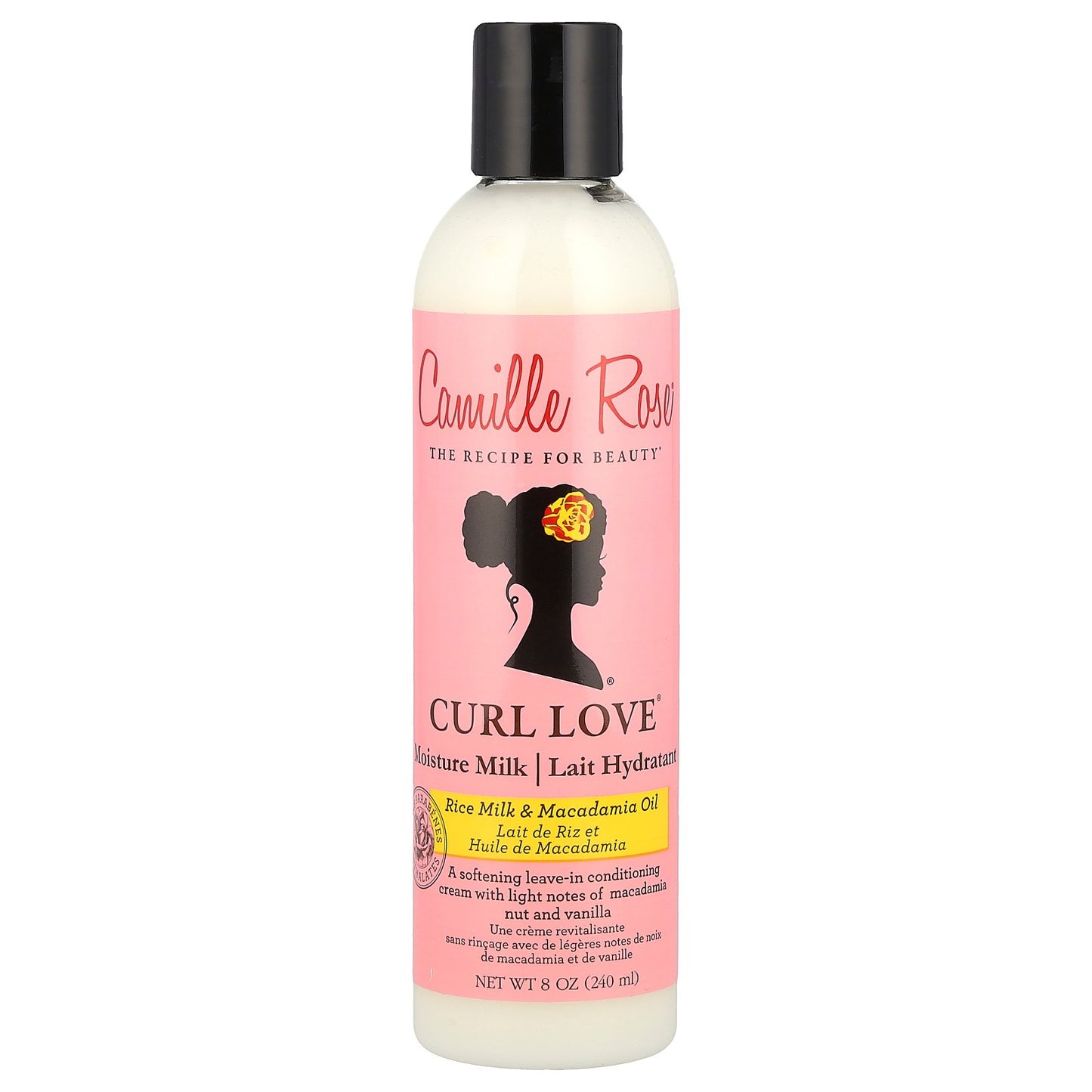 Camille Rose, Curl Love® Moisture Milk, Leave-In Conditioning Cream, Rice Milk & Macadamia Oil, 8 oz (240 ml)
