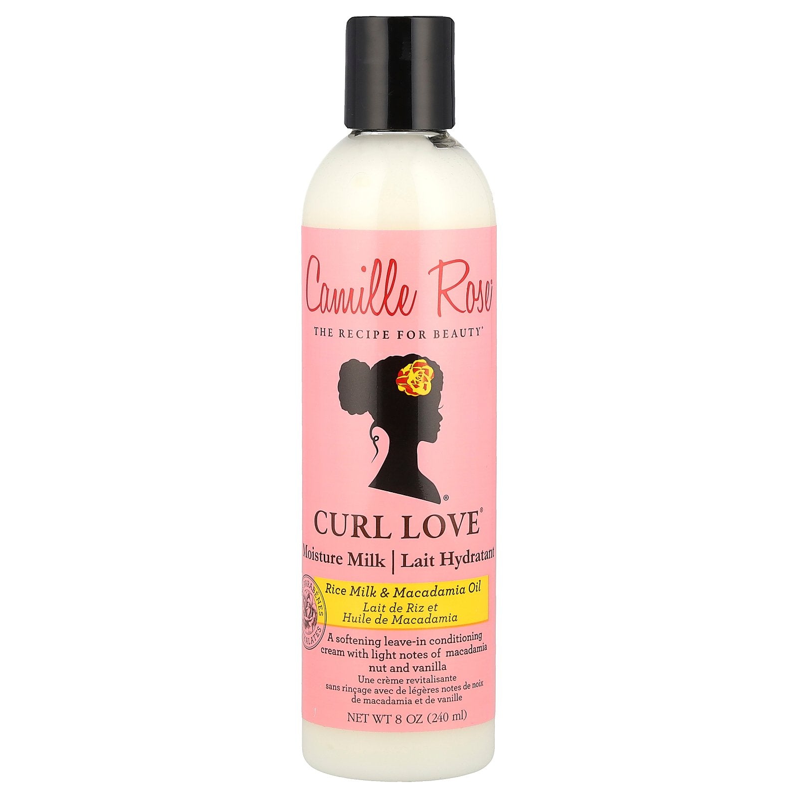 Camille Rose, Curl Love® Moisture Milk, Leave-In Conditioning Cream, Rice Milk & Macadamia Oil, 8 oz (240 ml)