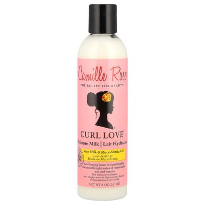 Camille Rose, Curl Love® Moisture Milk, Leave-In Conditioning Cream, Rice Milk & Macadamia Oil, 8 oz (240 ml)