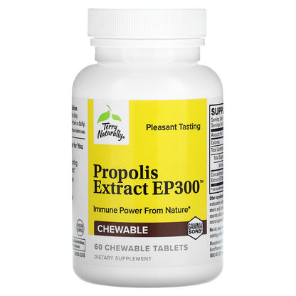 Terry Naturally, Propolis Extract EP 300, 60 Chewable Tablets (100 mg per Tablet)