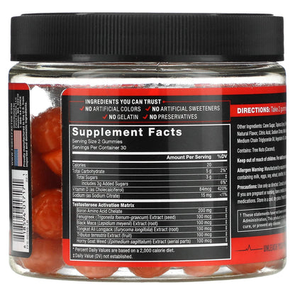 Force Factor, Test X180® Gummies, Berry Punch, 60 Gummies