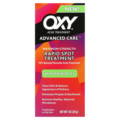 Oxy Skin Care, Advanced Care, Rapid Spot Treatment with Prebiotics, Maximum Strength, 1 oz (28 g)