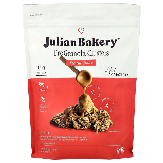 Julian Bakery, ProGranola Clusters, Peanut Butter, 18.5 oz (526 g)
