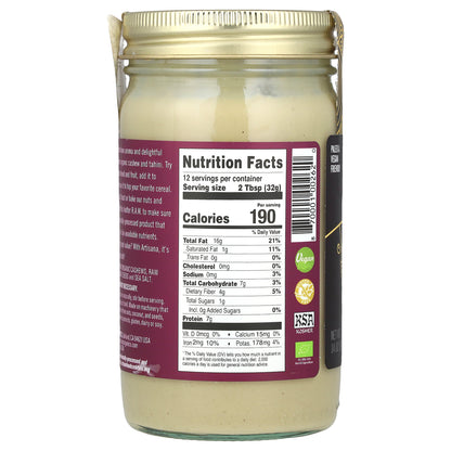 Artisana, Organics, Raw Cashini, Cashew, Tahini Butter, 14 oz (397 g)