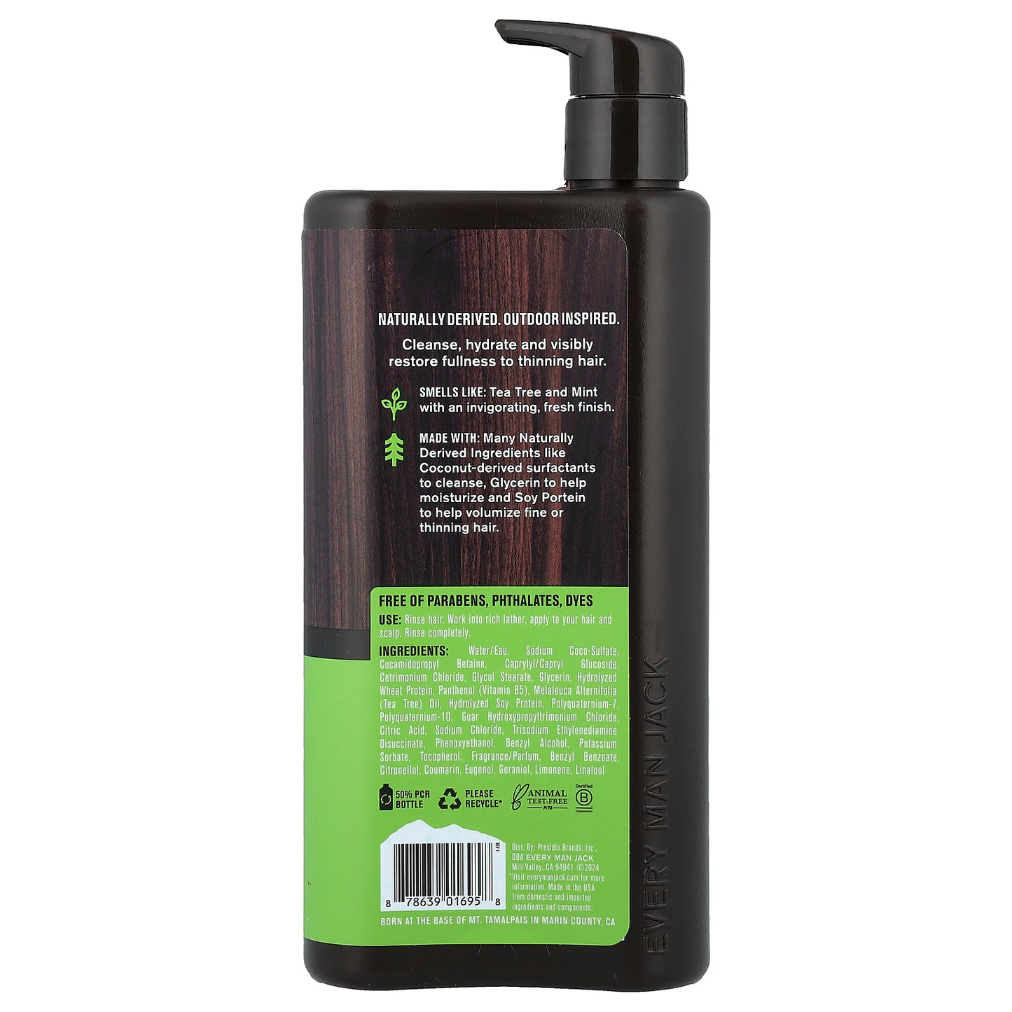 Every Man Jack, 2 In 1 Shampoo + Conditioner, Thickening, Tea Tree, 16 fl oz (473 ml)
