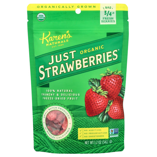 Karen's Naturals, Organic Just Strawberries, 1.2 oz (34 g)