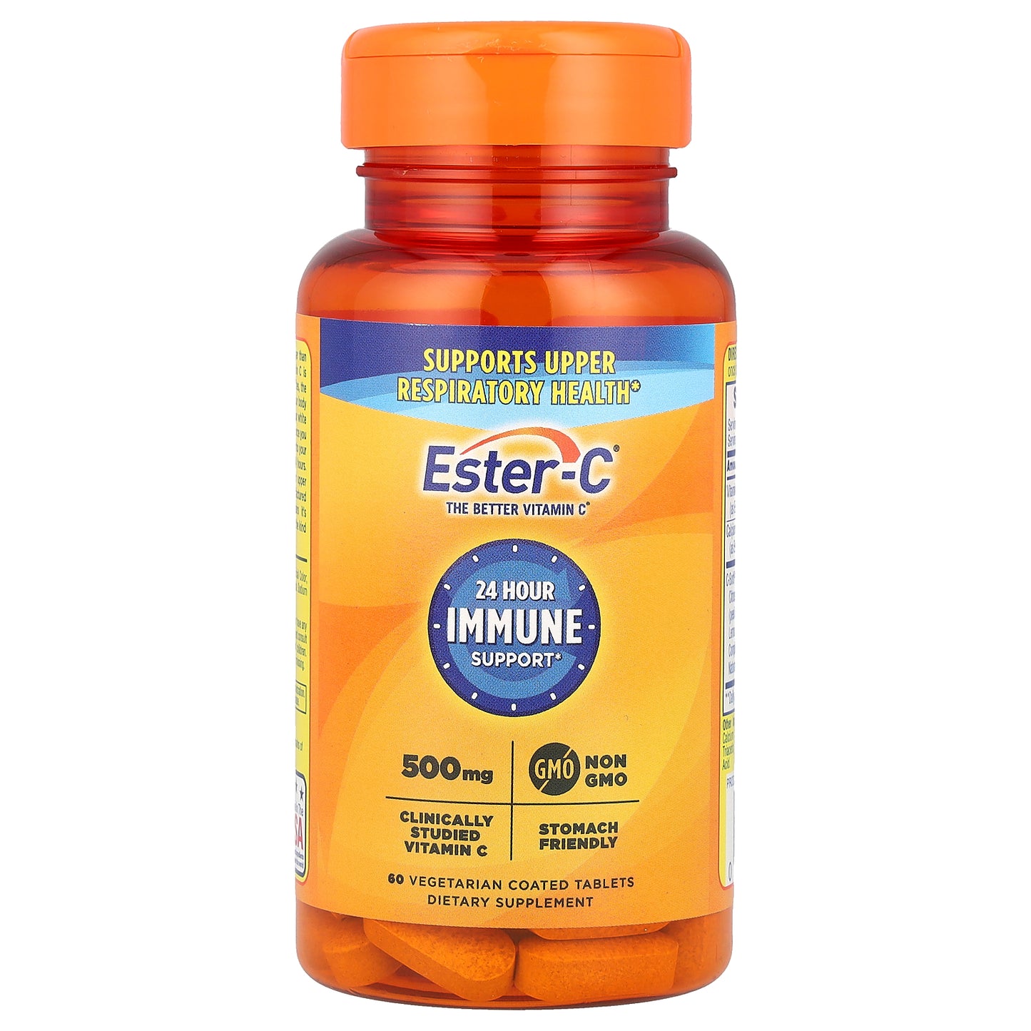 EsterC, 24 Hour Immune Support, 1,000 mg, 60 Vegetarian Coated Tablets (500 mg per Tablet)