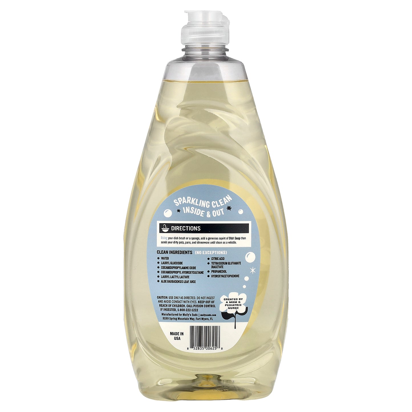 Molly's Suds, Dish Soap, Unscented, 24 fl oz