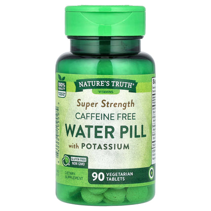 Nature's Truth, Water Pill with Potassium, Caffeine Free, 90 Tablets
