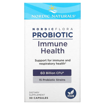 Nordic Naturals, Nordic Flora Probiotic, Immune Health, 60 Billion CFU, 30 Capsules