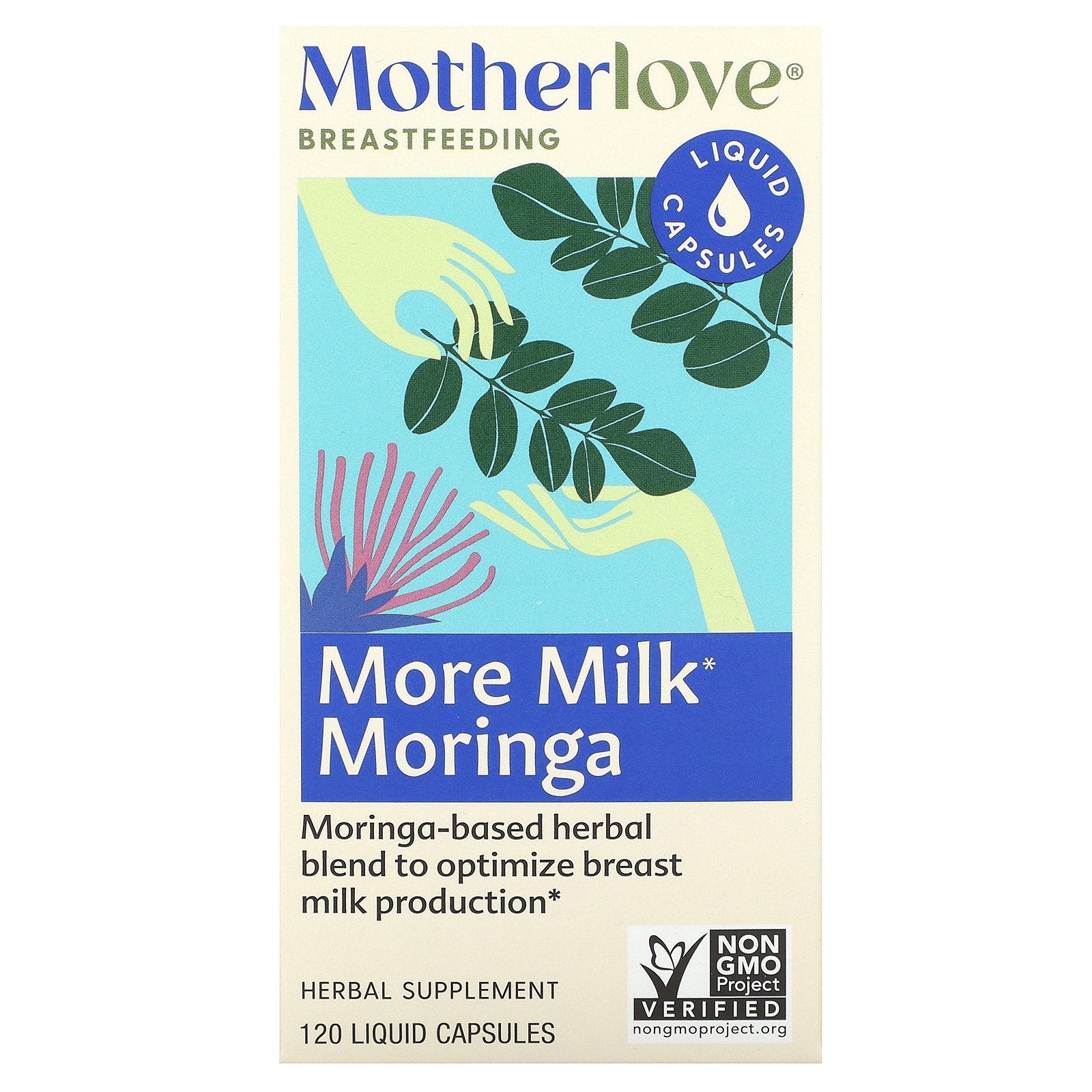 Motherlove, Breastfeeding, More Milk Moringa, 120 Liquid Capsules