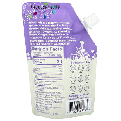 NuNaturals, NuStevia® Pourable Chai Spice Syrup, 6.6 fl oz,  (0.2 l)