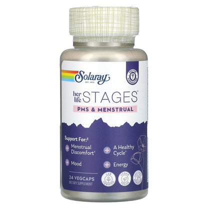 Solaray, Her Life Stages, PMS & Menstrual, 24 VegCaps