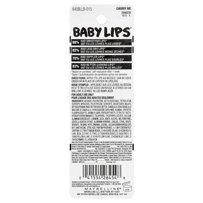 Maybelline, Baby Lips®, Moisturizing Lip Balm, 15 Cherry Me, 0.15 oz (4.4 g)