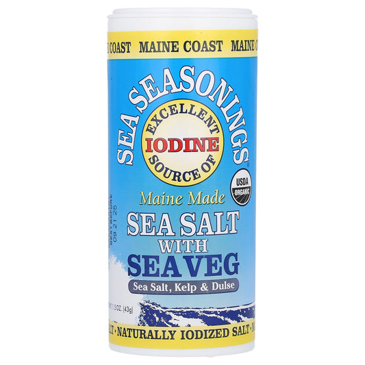 Maine Coast Sea Vegetables, Sea Seasonings, Sea Salt with Sea Veg, 1.5 oz (43 g)