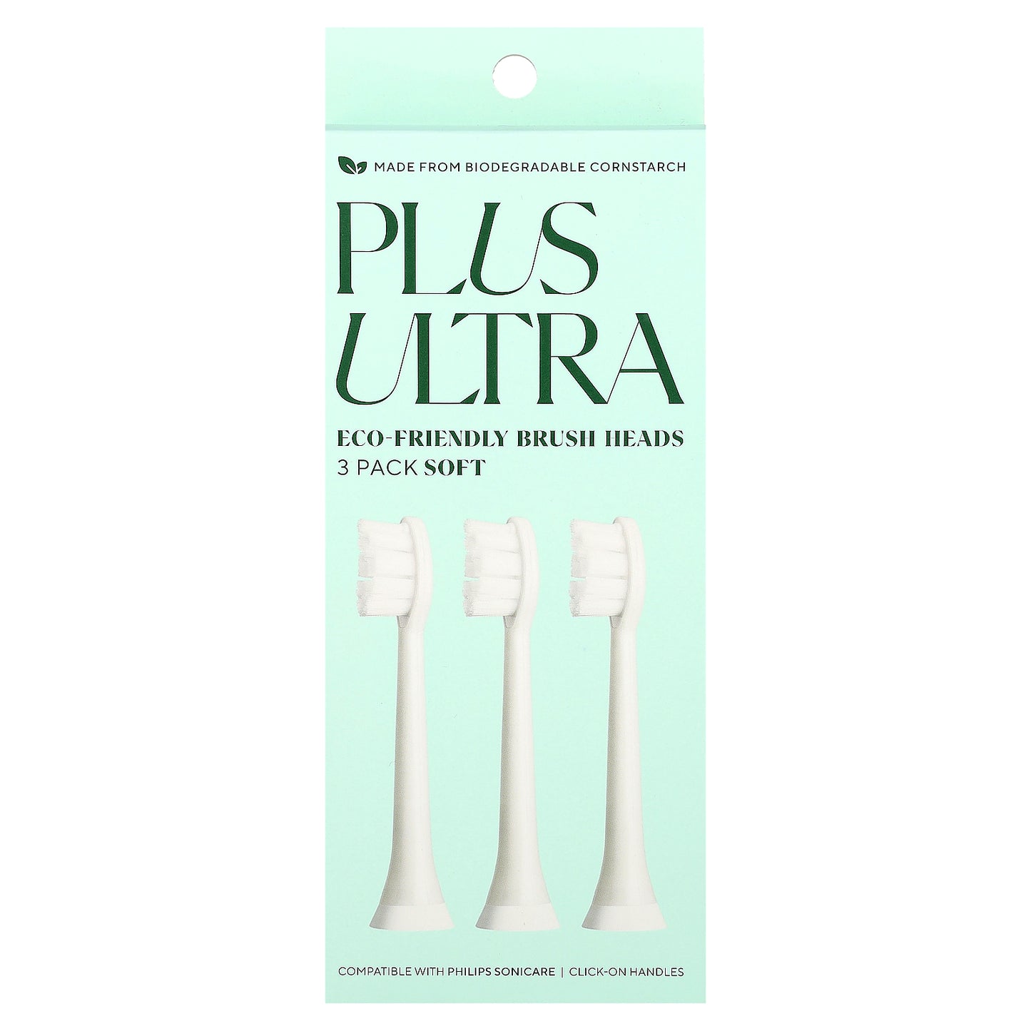 Plus Ultra, Eco-Friendly Brush Heads, Soft, 3 Pack