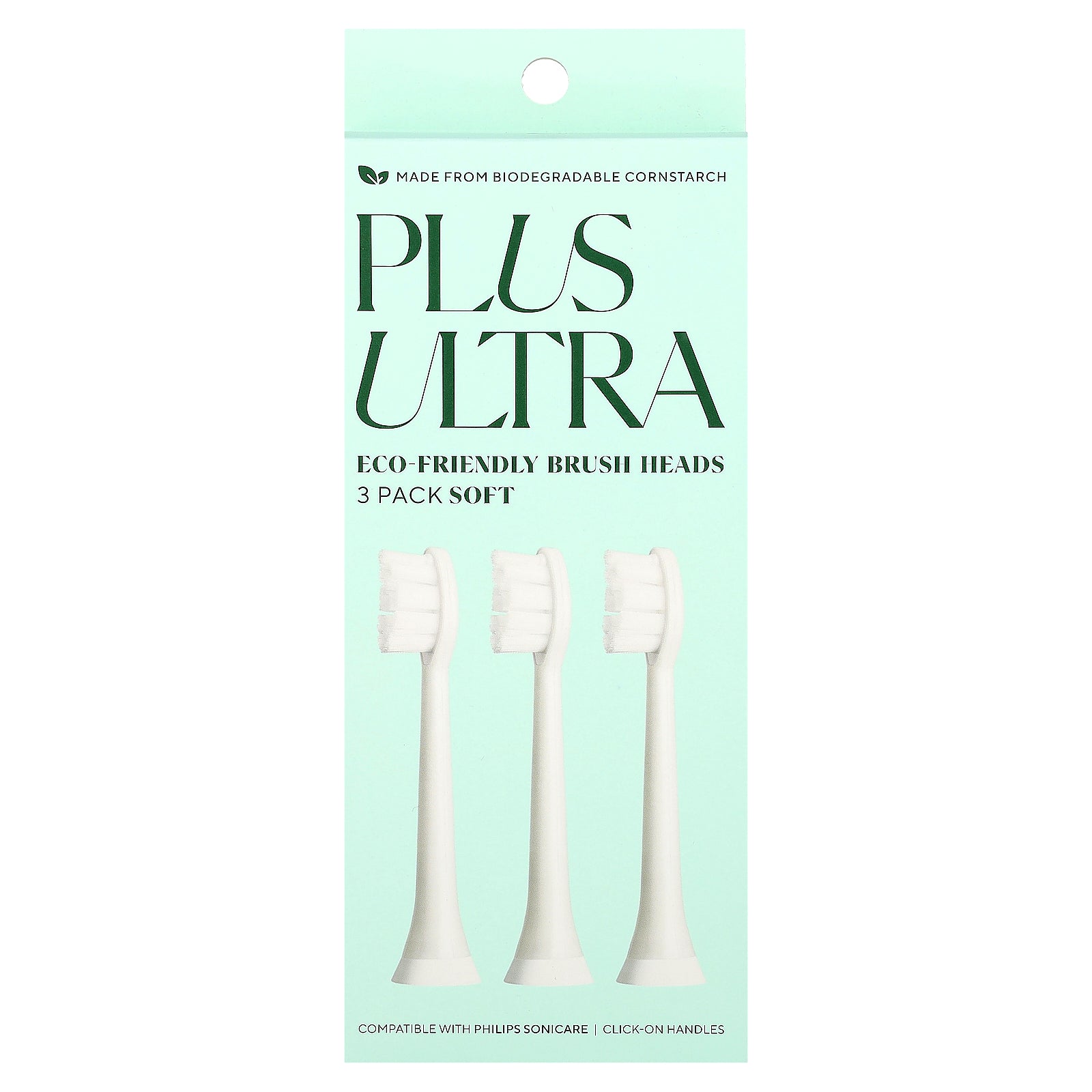 Plus Ultra, Eco-Friendly Brush Heads, Soft, 3 Pack