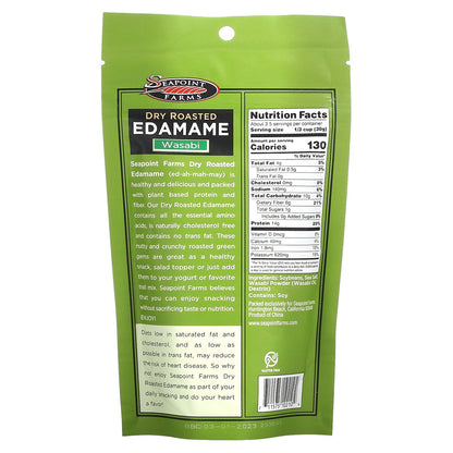 Seapoint Farms, Dry Roasted Edamame, Wasabi, 3.5 oz (99 g)