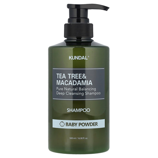 Kundal, Tea Tree & Macadamia Shampoo, Baby Powder, 16.9 fl oz (500 ml)
