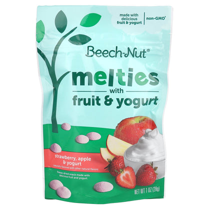 Beech-Nut, Melties with Fruit & Yogurt, 8 Months & Up, Strawberry, Apple & Yogurt, 1 oz (28 g)