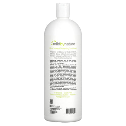 Mild By Nature, Thickening Conditioner, B-Complex & Biotin, Citrus Squeeze, 34 fl oz (1,005 ml)