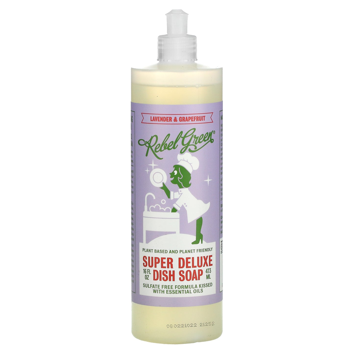 Rebel Green, Super Deluxe Dish Soap, Lavender & Grapefruit, 16 fl oz (473 ml)