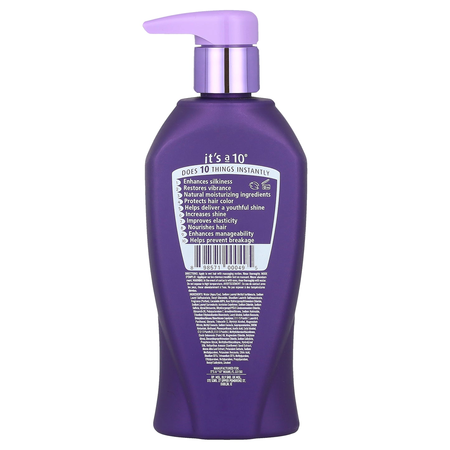 It's a 10, Silk Express, Miracle Silk Shampoo®, 10 fl oz (295.7 ml)